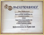 Meisterbrief Uwe Weienborn
